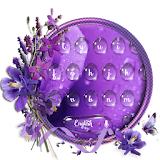 purple flower dew keyboard icon