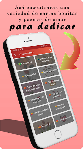Android application love letters screenshort