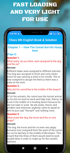 Class 8th English Solution Screen 3