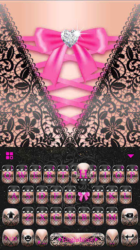 Android application Black Lace Keyboard Theme screenshort