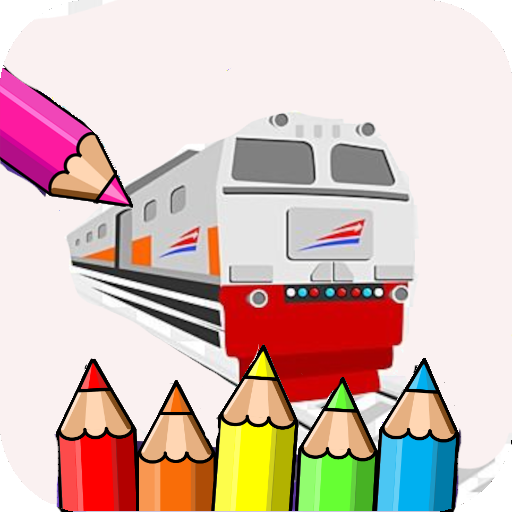 coloring train game logo