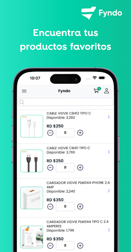 Android application Fyndo screenshort