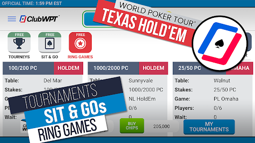 ClubWPT: Free Poker, Casino Screen 2