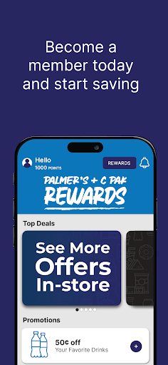 Android application Palmers & C Pak Rewards screenshort