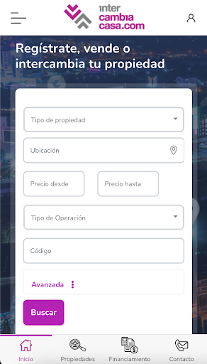 Android application InterCambia Casa screenshort