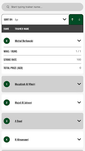 Android application Emirates Racing Authority screenshort