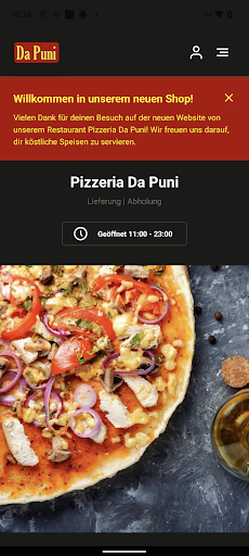 Android application Pizzeria Da Puni screenshort