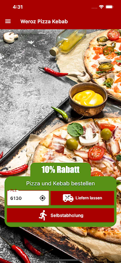 Android application Weroz Pizza Kebab screenshort