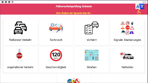 Führerscheinprüfung Schweiz Screenshot