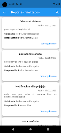 Amara Mantenimiento Screen 2