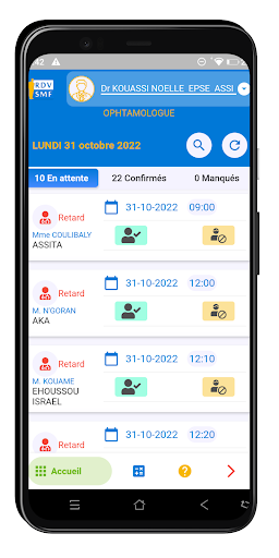 Android application RDV SMF screenshort