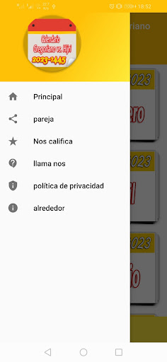 Android application Hijri y calendario gregoriano screenshort