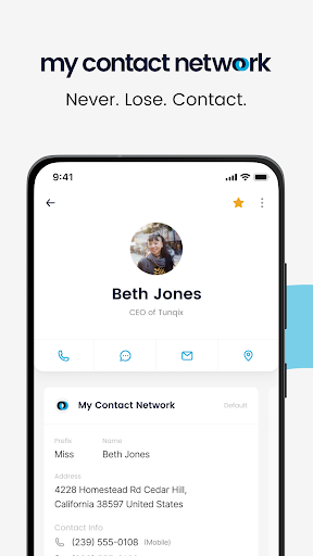 Android application My Contact Network screenshort