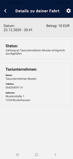Android application mein-taxi.at screenshort