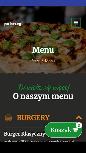 Android application Po brzegi screenshort