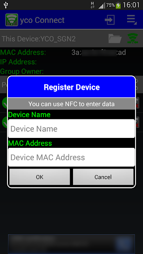 yco Connect Screen 2