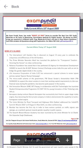 Exampundit - PDFsand Quizzes Screen 3