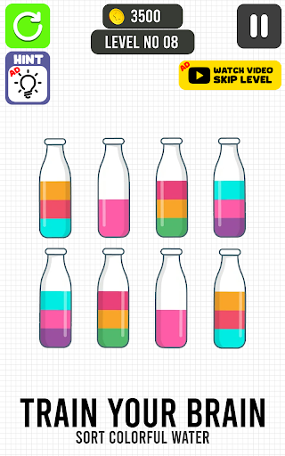 Android application Draw Color Fill Water Sort screenshort