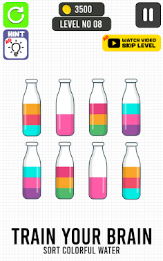 Draw Color Fill Water Sort - Screenshot 1