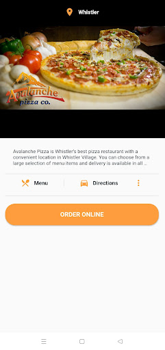 Avalanche Pizza Screen 2