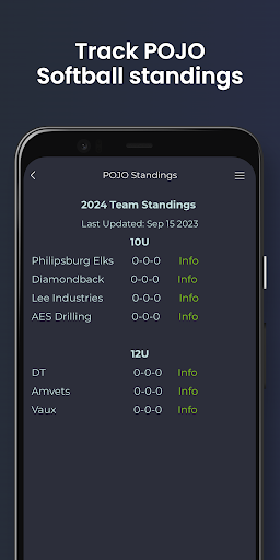 POJOSoftball Screen 2