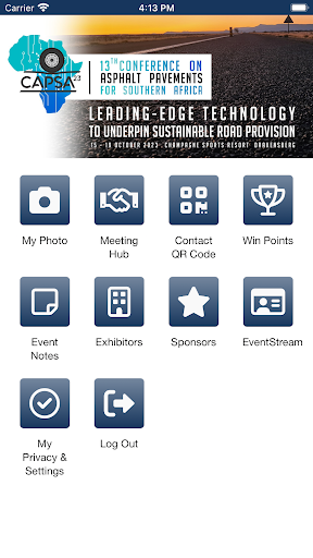 Android application CAPSA 2023 Conference screenshort