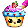 Cupcakes Coloring Book Glitter icon