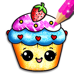 Icon image Cupcakes Coloring Book Glitter