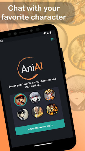 Android application AniAI-Talk to Anime Characters screenshort