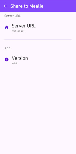 Android application Share to Mealie screenshort