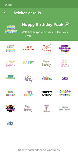 WASticker Happy Birthday WA Screen 2