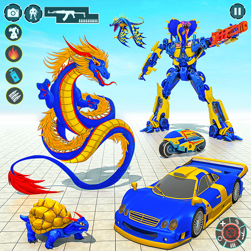 Dragon Robot Car Police Games