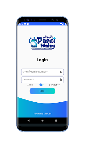 Android application PaaniWalay Rider screenshort
