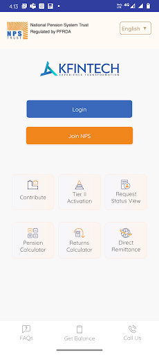 Android application NPS by KFintech-CRA screenshort