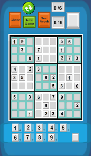 Android application SUDOKU screenshort
