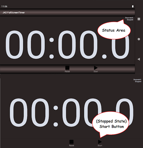 Android application J42 Full Screen Timer screenshort