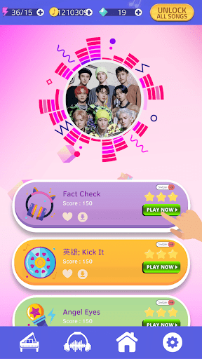 Android application NCT 127 Piano Tiles Game screenshort