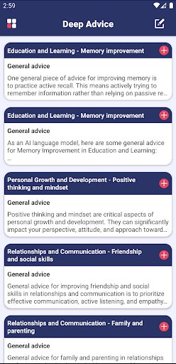 Deep Advice Screen 2
