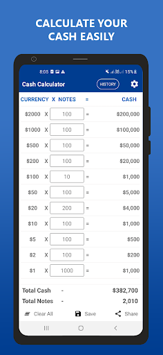 Cash count currency calculator 1