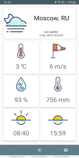 Android application Weather App screenshort