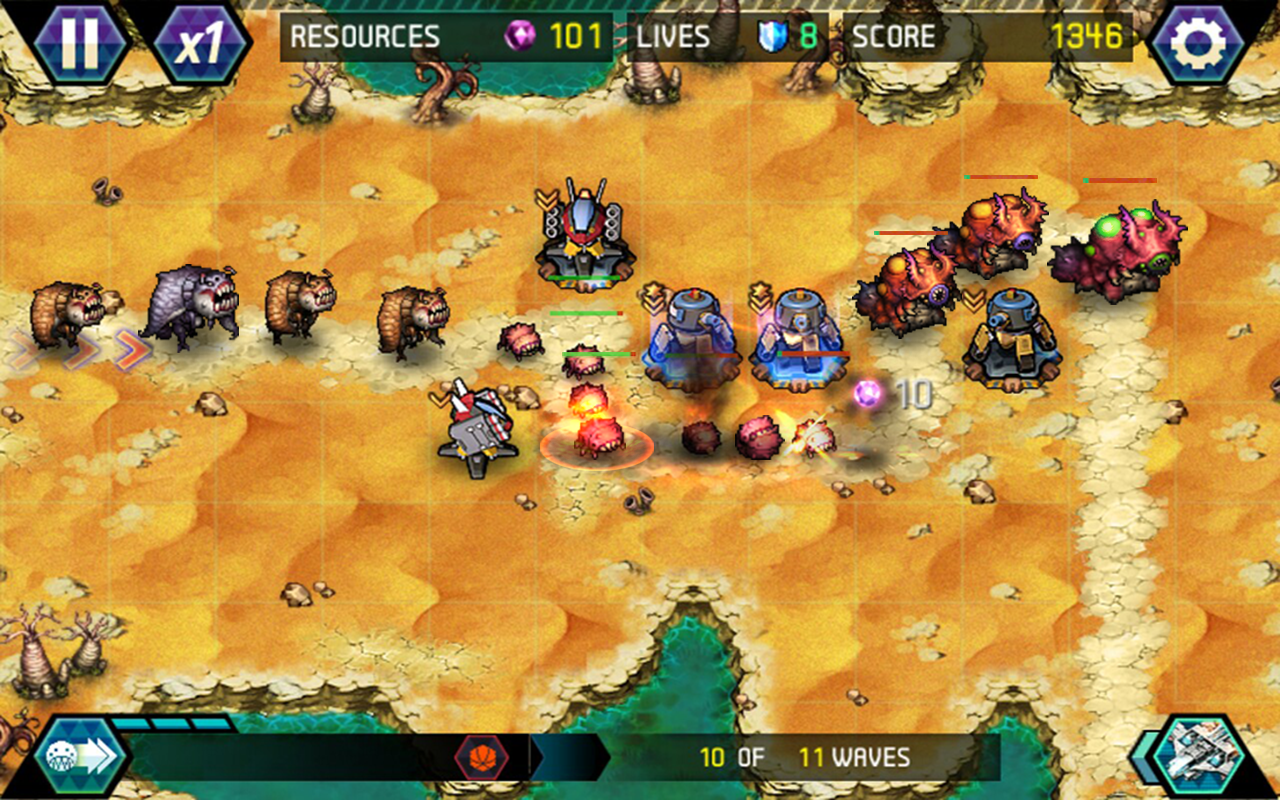 Android application Tower Defense: Infinite War screenshort