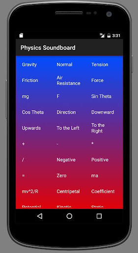 Android application Physics Soundboard screenshort