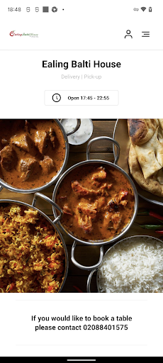 Android application Ealing Balti House screenshort