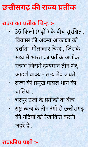 छत्तीसगढ़ सामान्य ज्ञान