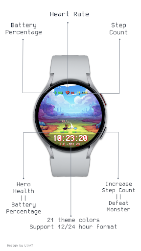 Step Quest Watch Face Screen 2