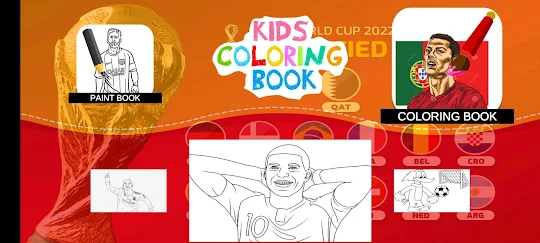 worldcup player coloring book