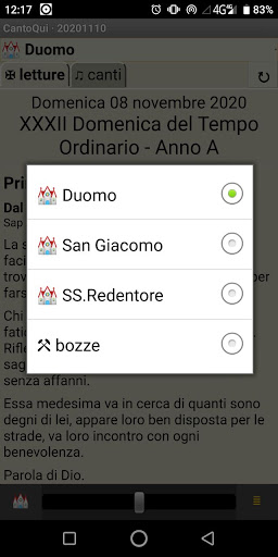 Android application CantoQui screenshort
