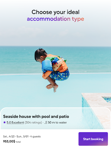 Screenshot of Vacation Rentals - HomeToGo