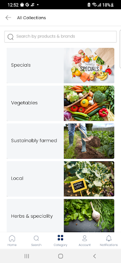 Android application Promised Land Produce screenshort