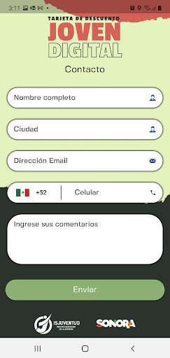 Tarjeta Digital Joven Screen 3